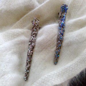 Vintage Rhinestone Hair Clips